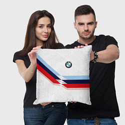 Подушка квадратная BMW БМВ WHITE, цвет: 3D-принт — фото 2