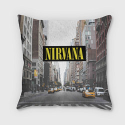 Подушка квадратная Nirvana City, цвет: 3D-принт