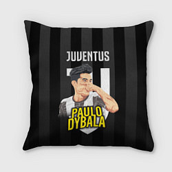 Подушка квадратная FC Juventus: Paulo Dybala, цвет: 3D-принт