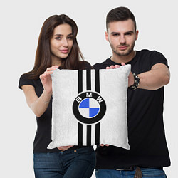 Подушка квадратная BMW: Black Strips, цвет: 3D-принт — фото 2