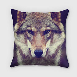Подушка квадратная Angry Wolf, цвет: 3D-принт