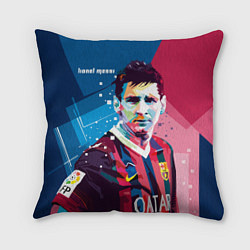 Подушка квадратная Lionel Messi, цвет: 3D-принт