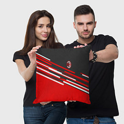 Подушка квадратная АC Milan: R&G, цвет: 3D-принт — фото 2