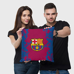 Подушка квадратная FC Barcelona: Purple & Blue, цвет: 3D-принт — фото 2