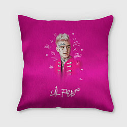 Подушка квадратная Lil Peep: Pink Light, цвет: 3D-принт
