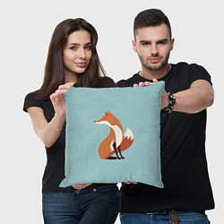 Подушка квадратная Minimal Fox, цвет: 3D-принт — фото 2