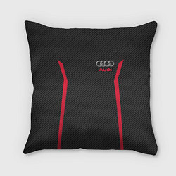 Подушка квадратная Audi: Black Carbon, цвет: 3D-принт