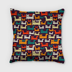 Подушка квадратная Найди чёрного кота, цвет: 3D-принт