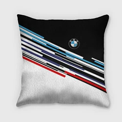 Подушка квадратная BMW BRAND COLOR БМВ, цвет: 3D-принт
