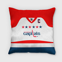 Подушка квадратная Washington Capitals: Ovechkin White, цвет: 3D-принт