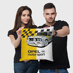 Подушка квадратная Opel Motor Sport: Ascona B, цвет: 3D-принт — фото 2