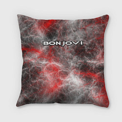 Подушка квадратная Bon Jovi, цвет: 3D-принт