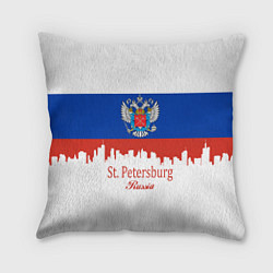 Подушка квадратная St. Petersburg: Russia, цвет: 3D-принт