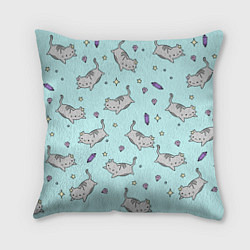 Подушка квадратная Кавайные котики, цвет: 3D-принт