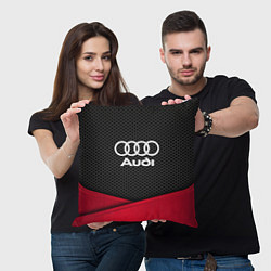 Подушка квадратная Audi: Grey Carbon, цвет: 3D-принт — фото 2