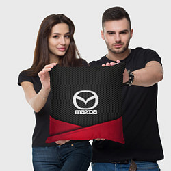 Подушка квадратная Mazda: Grey Carbon, цвет: 3D-принт — фото 2