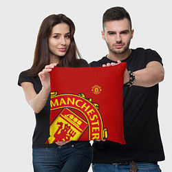 Подушка квадратная FC Man United: Red Exclusive, цвет: 3D-принт — фото 2