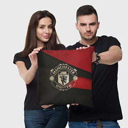 Подушка квадратная FC Man United: Old Style, цвет: 3D-принт — фото 2