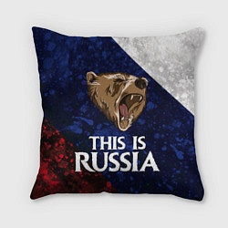 Подушка квадратная Russia: Roaring Bear, цвет: 3D-принт