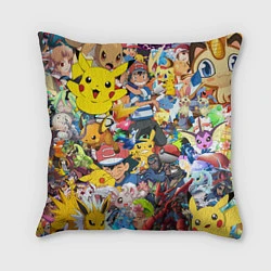 Подушка квадратная Pokemon Bombing, цвет: 3D-принт