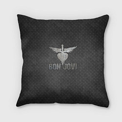 Подушка квадратная Bon Jovi: Metallic Style, цвет: 3D-принт