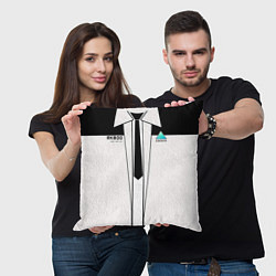 Подушка квадратная RK800 Android White, цвет: 3D-принт — фото 2