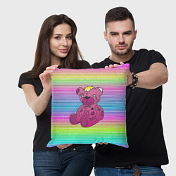 Подушка квадратная Lil Peep Bear, цвет: 3D-принт — фото 2