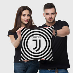 Подушка квадратная FC Juventus Round, цвет: 3D-принт — фото 2