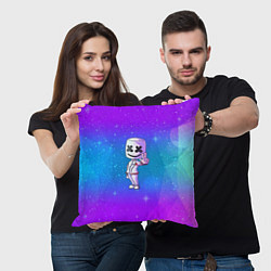Подушка квадратная Marshmello: Spaceman, цвет: 3D-принт — фото 2