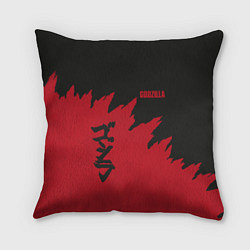 Подушка квадратная Godzilla: Dark Style, цвет: 3D-принт