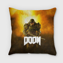 Подушка квадратная DOOM: Soldier, цвет: 3D-принт