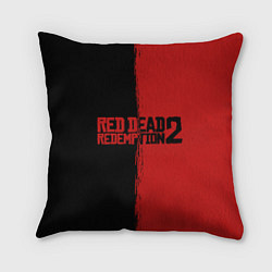 Подушка квадратная RDD 2: Black & Red, цвет: 3D-принт