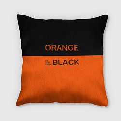 Подушка квадратная Orange Is the New Black цвета 3D-принт — фото 1