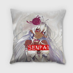 Подушка квадратная Senpai: White Girl, цвет: 3D-принт