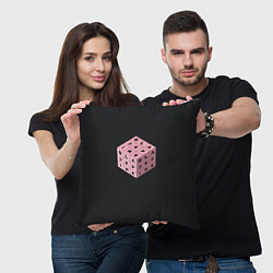 Подушка квадратная Black Pink Cube, цвет: 3D-принт — фото 2