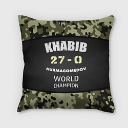 Подушка квадратная Khabib: 27 - 0, цвет: 3D-принт