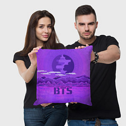 Подушка квадратная BTS: Violet Mountains, цвет: 3D-принт — фото 2