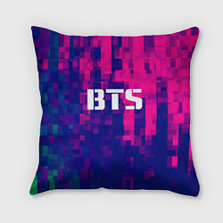 Подушка квадратная BTS: Blue & Pink Neon