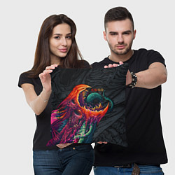 Подушка квадратная CS:GO Hyper Beast Original, цвет: 3D-принт — фото 2