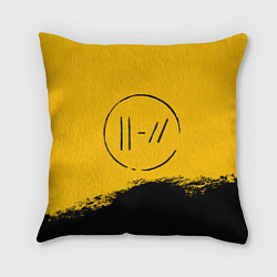 Подушка квадратная 21 Pilots: Yellow Logo, цвет: 3D-принт
