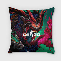 Подушка квадратная CS GO hyper beast skin, цвет: 3D-принт