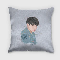 Подушка квадратная Jeon Jungkook, цвет: 3D-принт