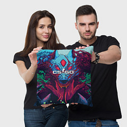 Подушка квадратная CS:GO Hyper Beast, цвет: 3D-принт — фото 2