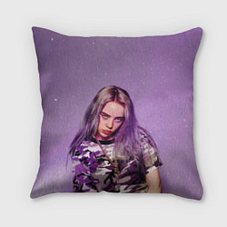 Подушка квадратная Billie Eilish: Violet Fashion, цвет: 3D-принт