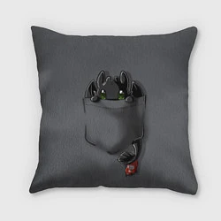 Подушка квадратная Фурия в кармане, цвет: 3D-принт