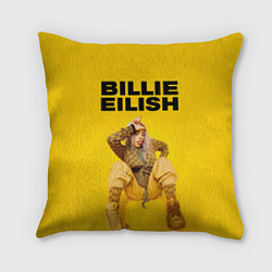 Подушка квадратная Billie Eilish: Lovely, цвет: 3D-принт