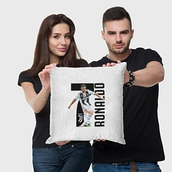 Подушка квадратная Ronaldo the best, цвет: 3D-принт — фото 2