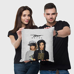 Подушка квадратная Tokio Hotel - poster, цвет: 3D-принт — фото 2