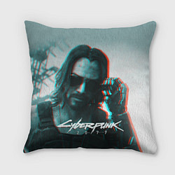 Подушка квадратная Cyberpunk 2077: Keanu Reeves, цвет: 3D-принт