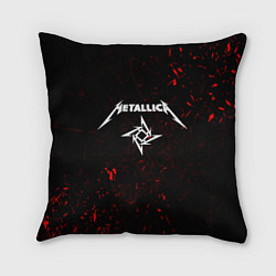 Подушка квадратная METALLICA, цвет: 3D-принт